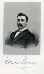 Thomas Coman, graverad av J. Rogers, 1869